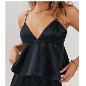 Something Navy Chloe Silky Strappy Cami XS